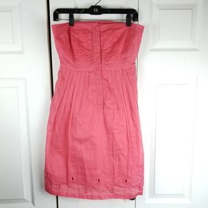 COPY - Maeve Pink Pintuck Cotton Eyelet Strapless…